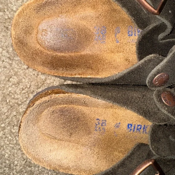 Birkenstock Brown Suede Clogs - Picture 6 of 7